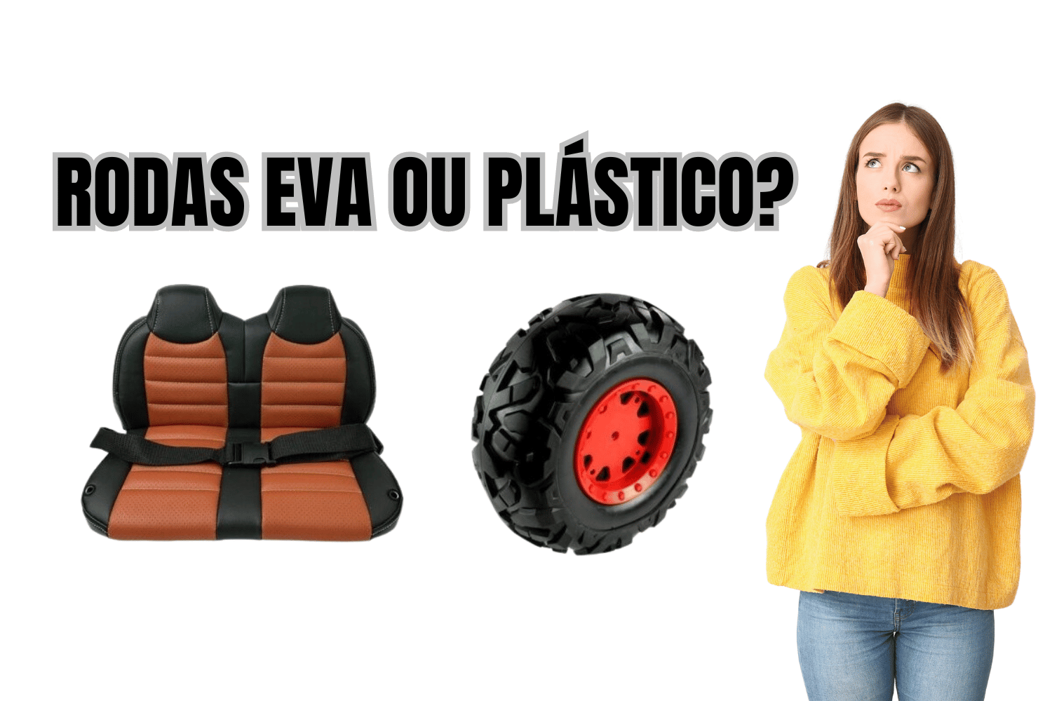 Carros elétricos com rodas de borracha EVA