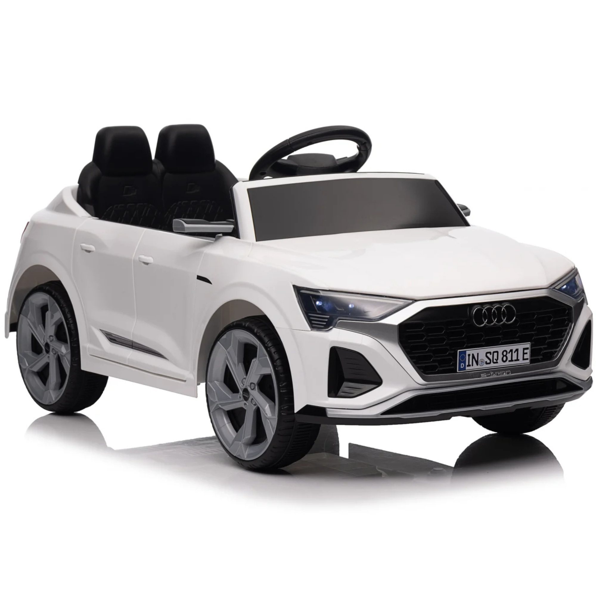 Carro Elétrico para Criança AUDI SQ8 12V Branco c/ RODAS DE BORRACHA & ASSENTO EM PELE
