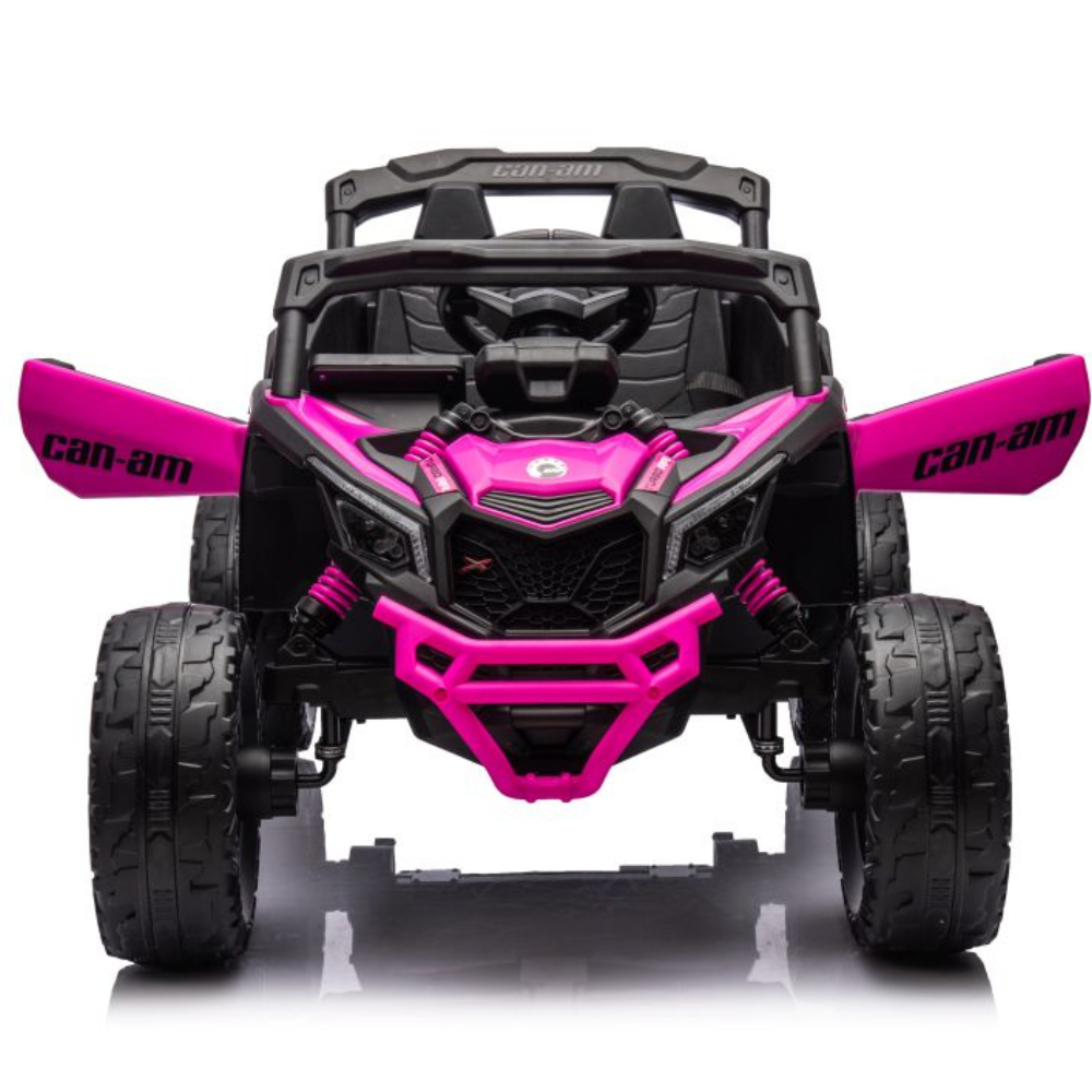 Carro Elétrico para Criança CAN-AM MAVERICK 4x4 24v Rosa c/ RODAS DE BORRACHA & ASSENTO EM PELE