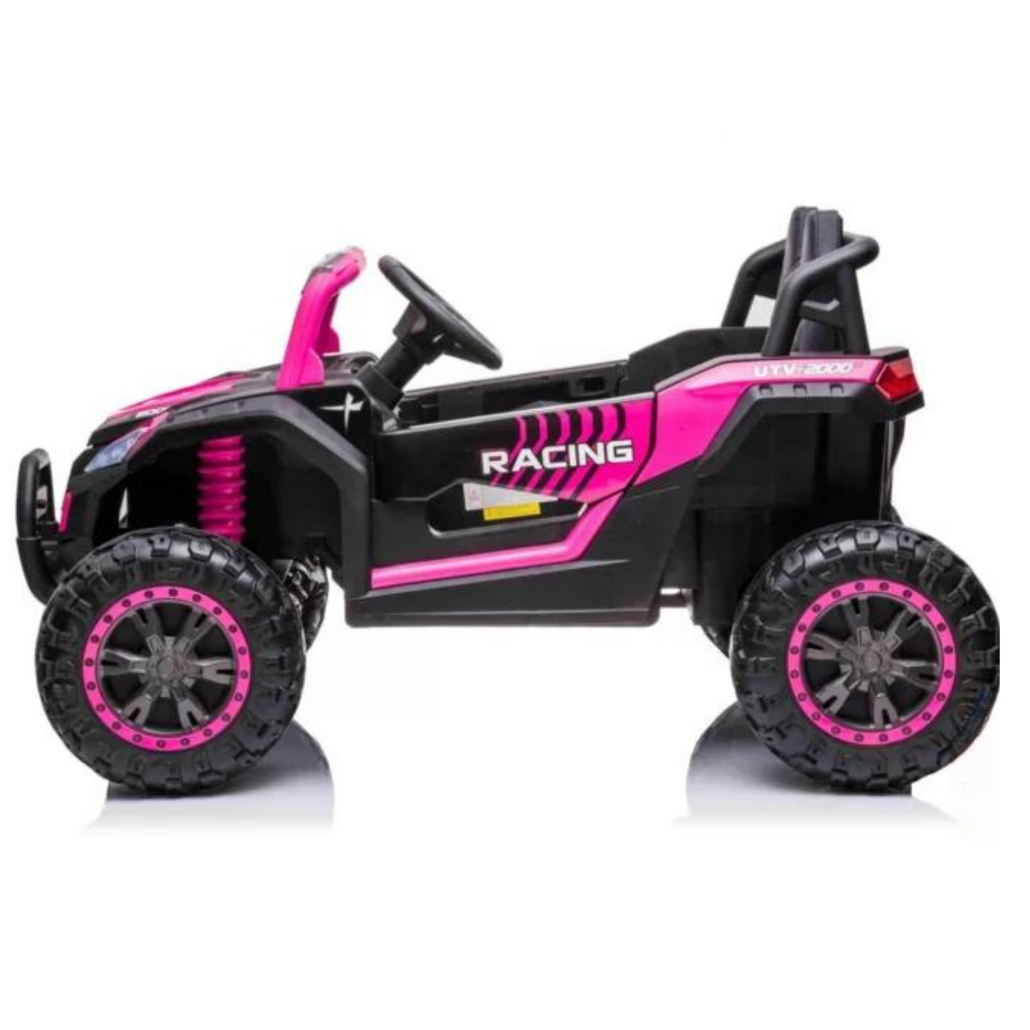 Carro Elétrico para Criança BEACH BUGGY 4x4 24v Rosa c/ RODAS DE BORRACHA & ASSENTO EM PELE
