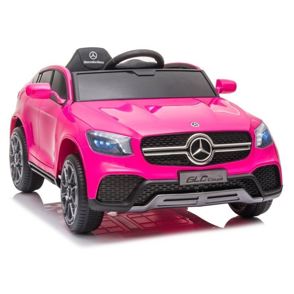 Carro Elétrico para Criança MERCEDES GLC coupê BATERIA DE LITIO 12v 4x4 Rosa c/ RODAS DE BORRACHA & ASSENTO EM PELE