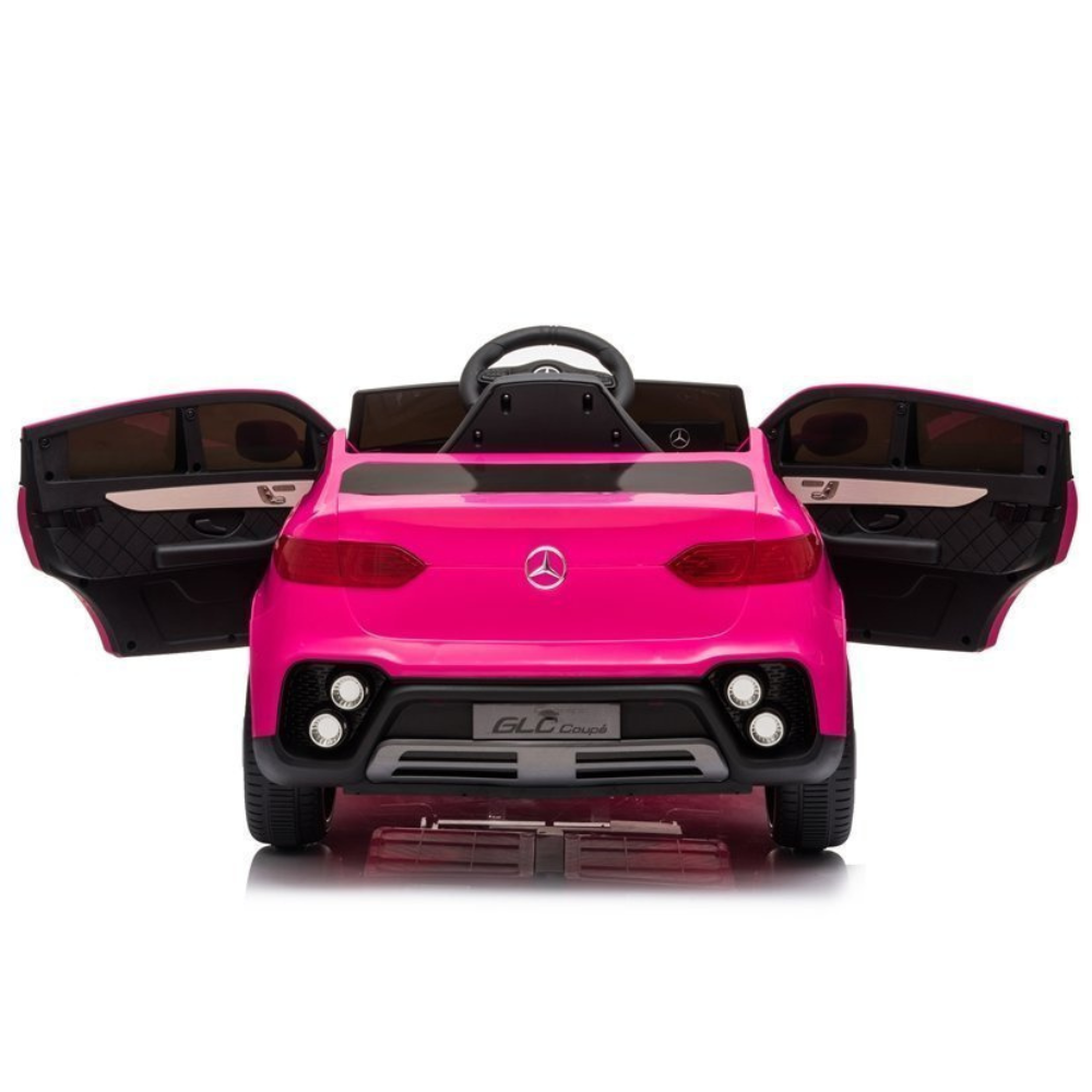 Carro Elétrico para Criança MERCEDES GLC coupê BATERIA DE LITIO 12v 4x4 Rosa c/ RODAS DE BORRACHA & ASSENTO EM PELE