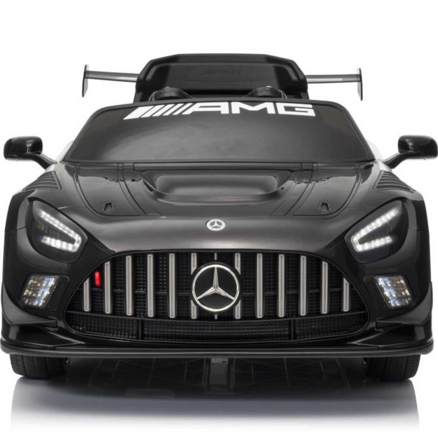 Carro Elétrico para Criança MERCEDES GT3 Deluxe 12v BATERIA DE LITIO Preto c/ RODAS DE BORRACHA & ASSENTO EM PELE