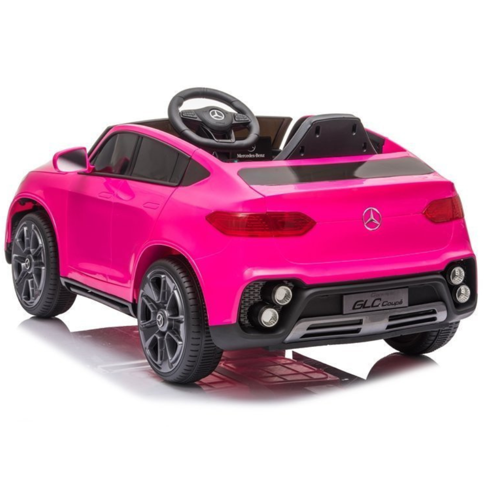Carro Elétrico para Criança MERCEDES GLC coupê BATERIA DE LITIO 12v 4x4 Rosa c/ RODAS DE BORRACHA & ASSENTO EM PELE