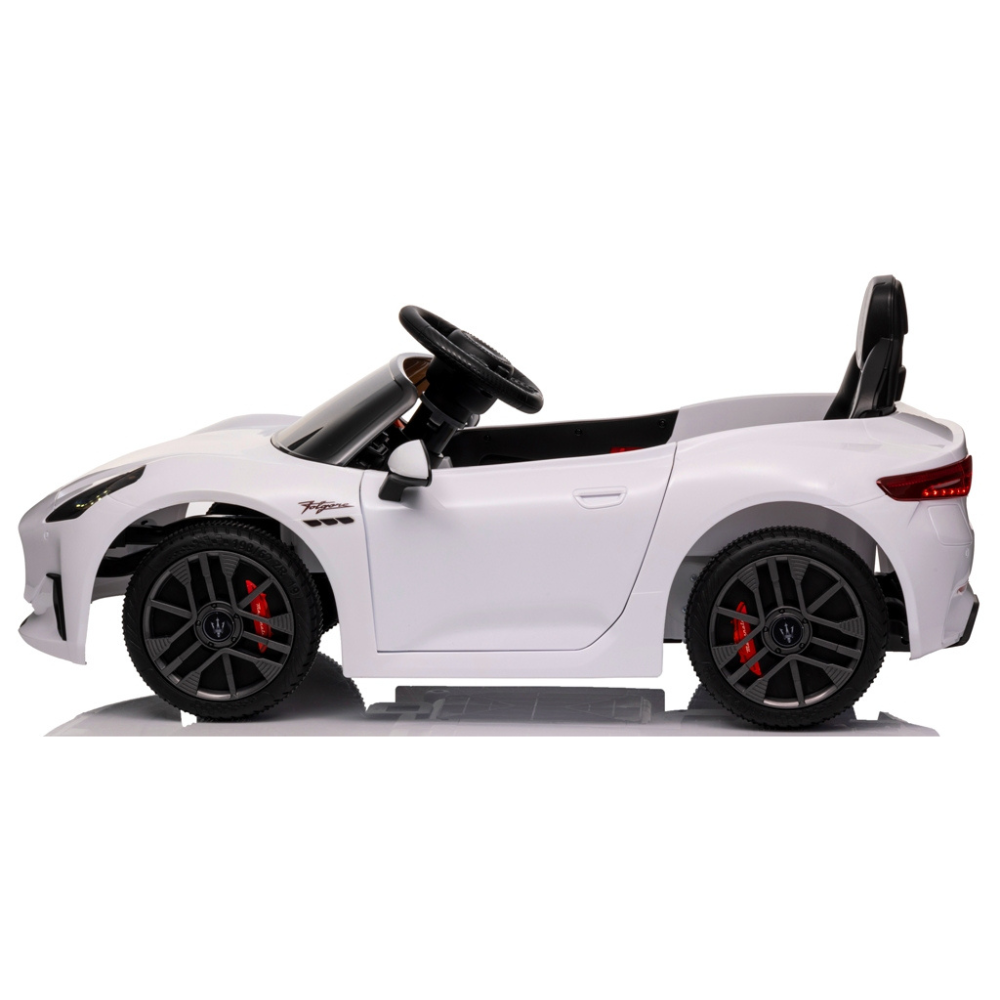 Carro Elétrico para Criança MASERATI GRAN TURISMO 12v BATERIA DE LITIO Branco c/ RODAS DE BORRACHA & ASSENTO EM PELE