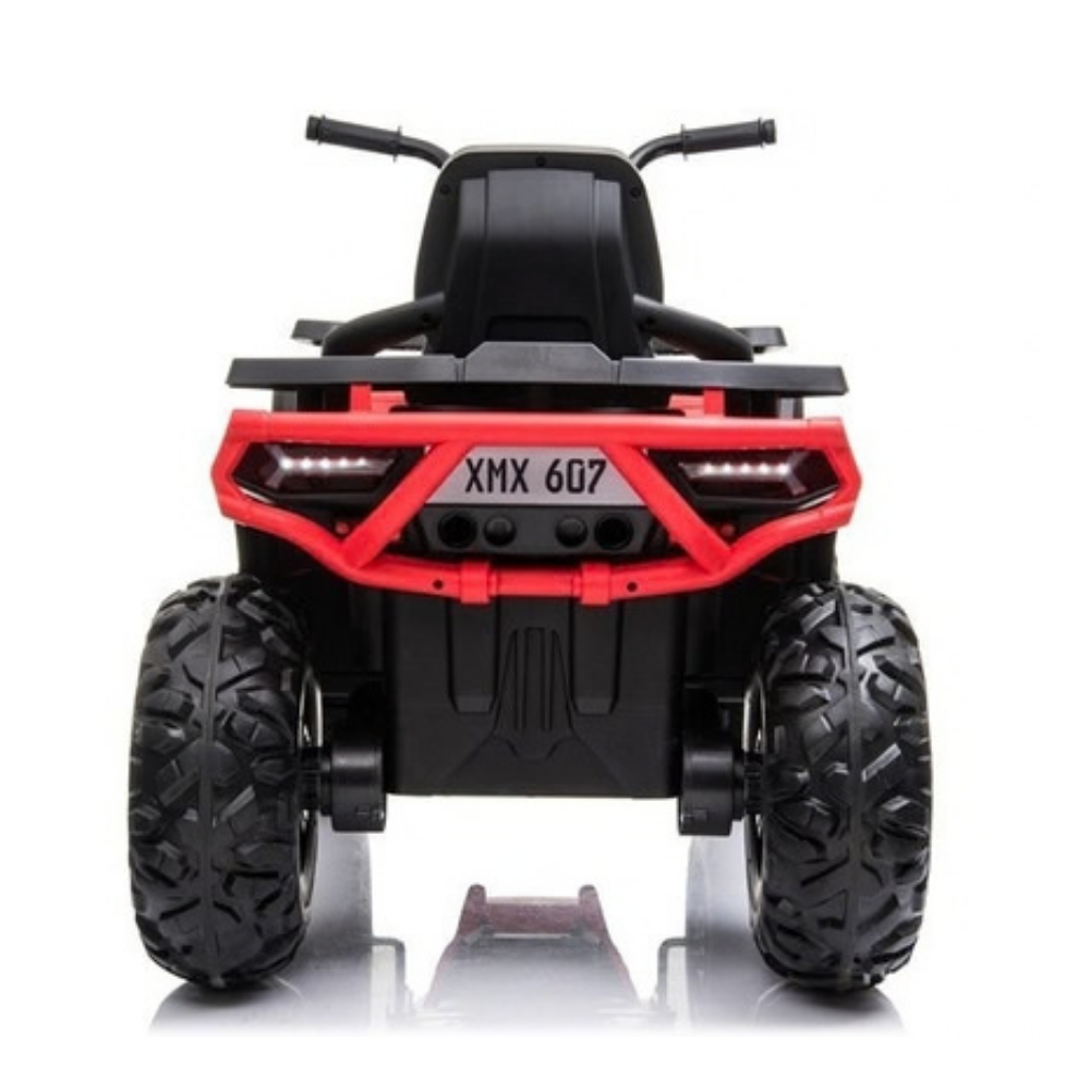 Mota Elétrica para Criança QUAD DESERT 12V Vermelha c/ RODAS DE BORRACHA & ASSENTO EM PELE