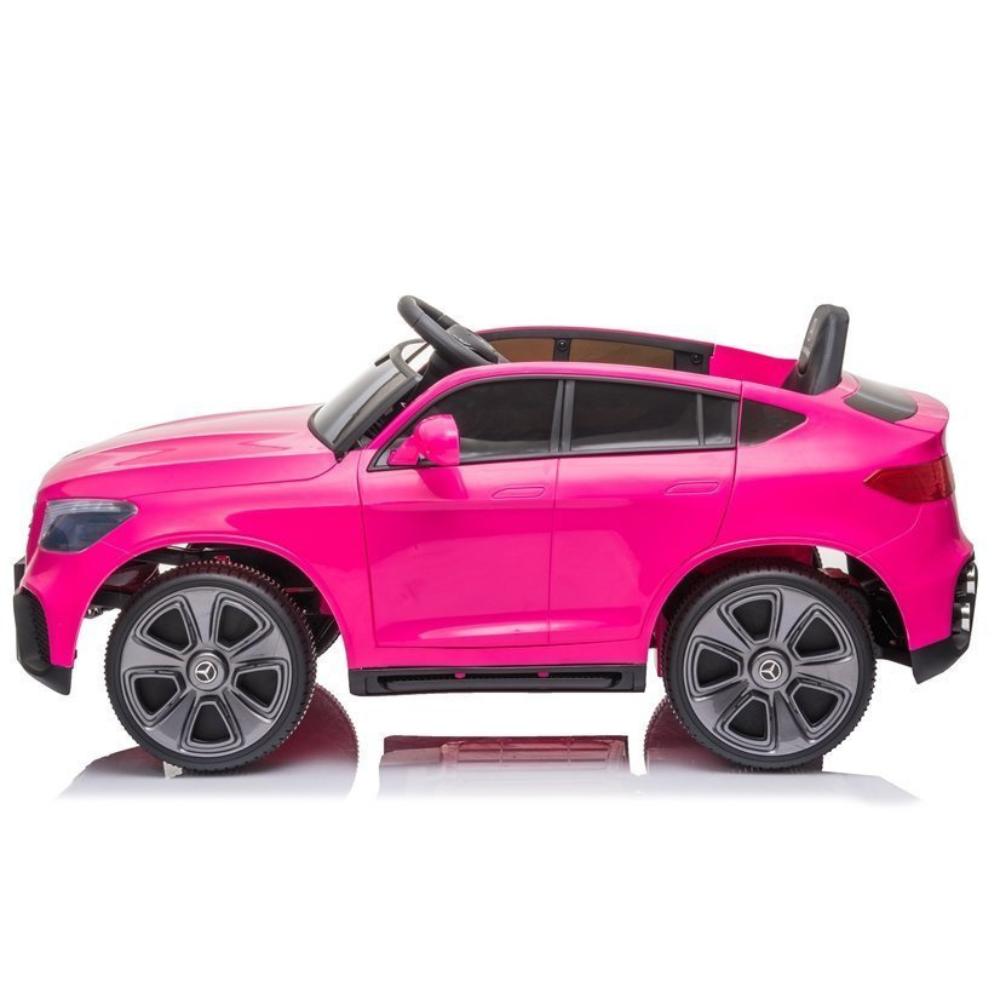 Carro Elétrico para Criança MERCEDES GLC coupê BATERIA DE LITIO 12v 4x4 Rosa c/ RODAS DE BORRACHA & ASSENTO EM PELE