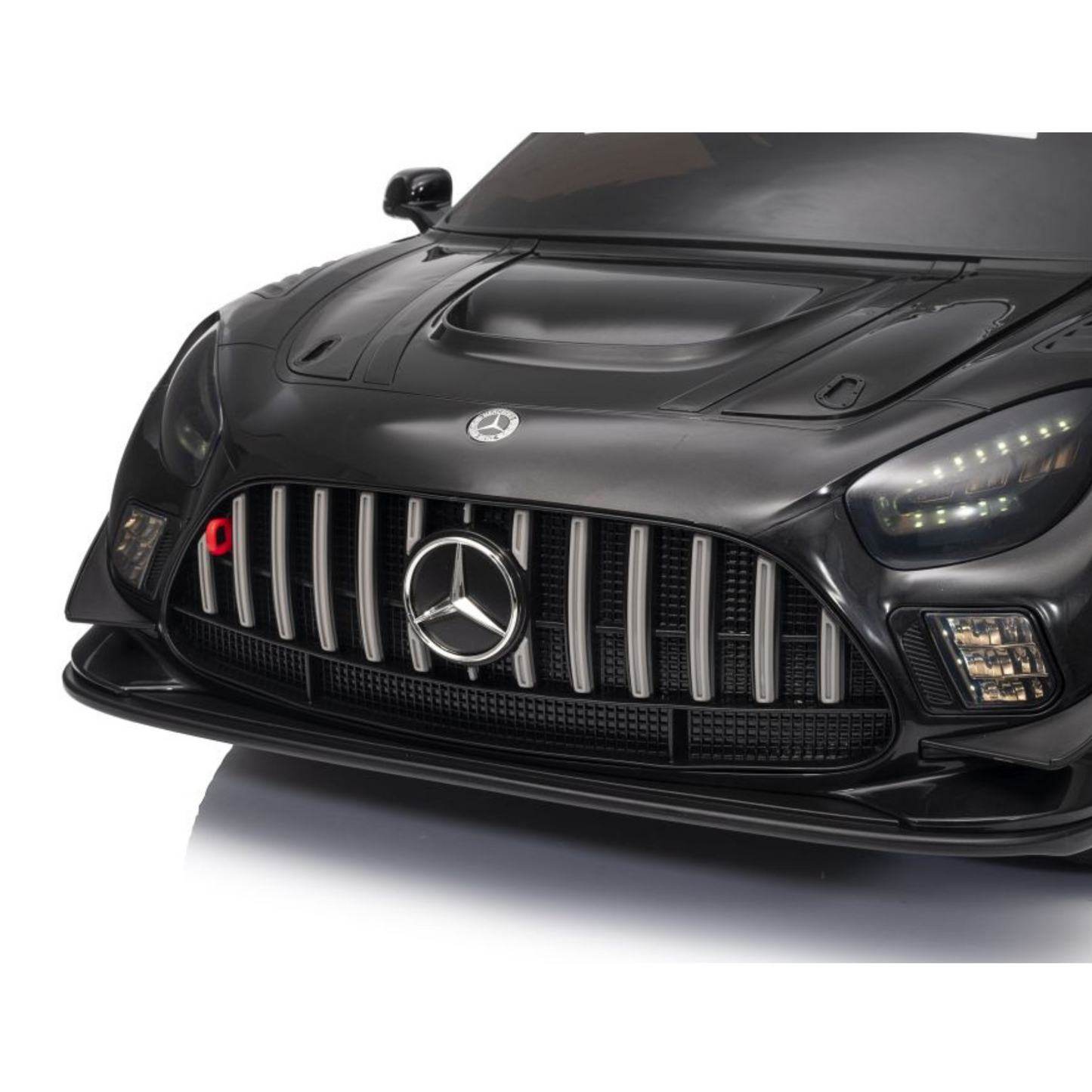 Carro Elétrico para Criança MERCEDES GT3 Deluxe 12v BATERIA DE LITIO Preto c/ RODAS DE BORRACHA & ASSENTO EM PELE
