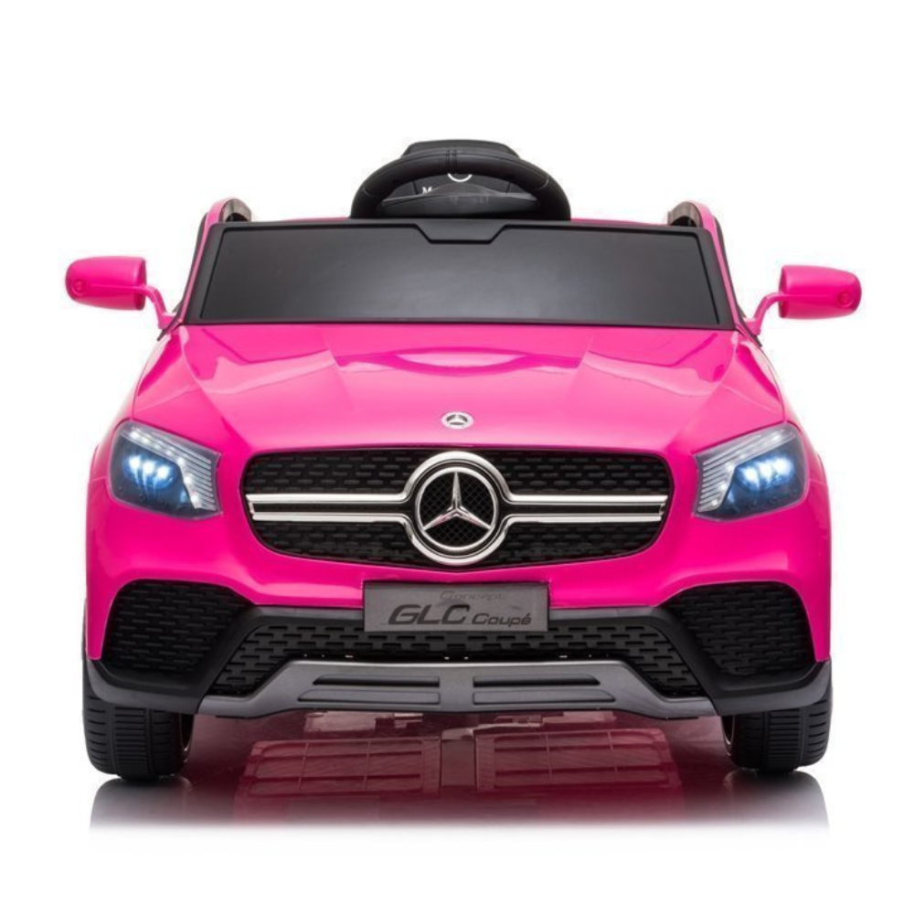 Carro Elétrico para Criança MERCEDES GLC coupê BATERIA DE LITIO 12v 4x4 Rosa c/ RODAS DE BORRACHA & ASSENTO EM PELE
