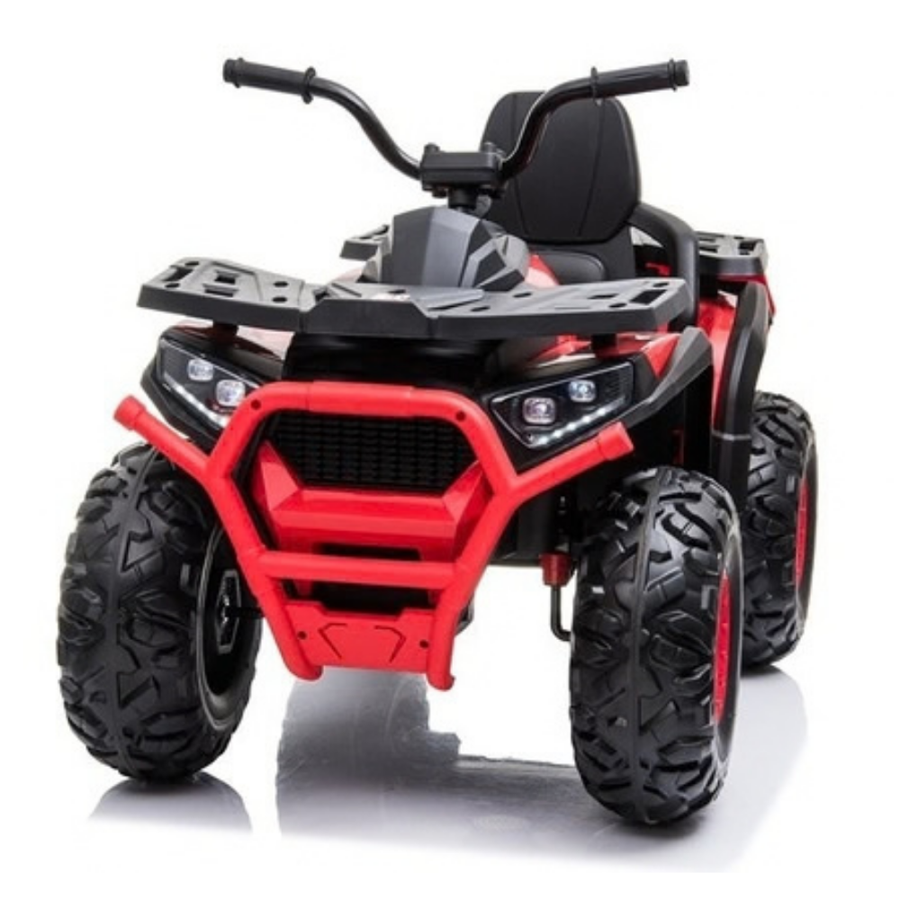 Mota Elétrica para Criança QUAD DESERT 12V Vermelha c/ RODAS DE BORRACHA & ASSENTO EM PELE