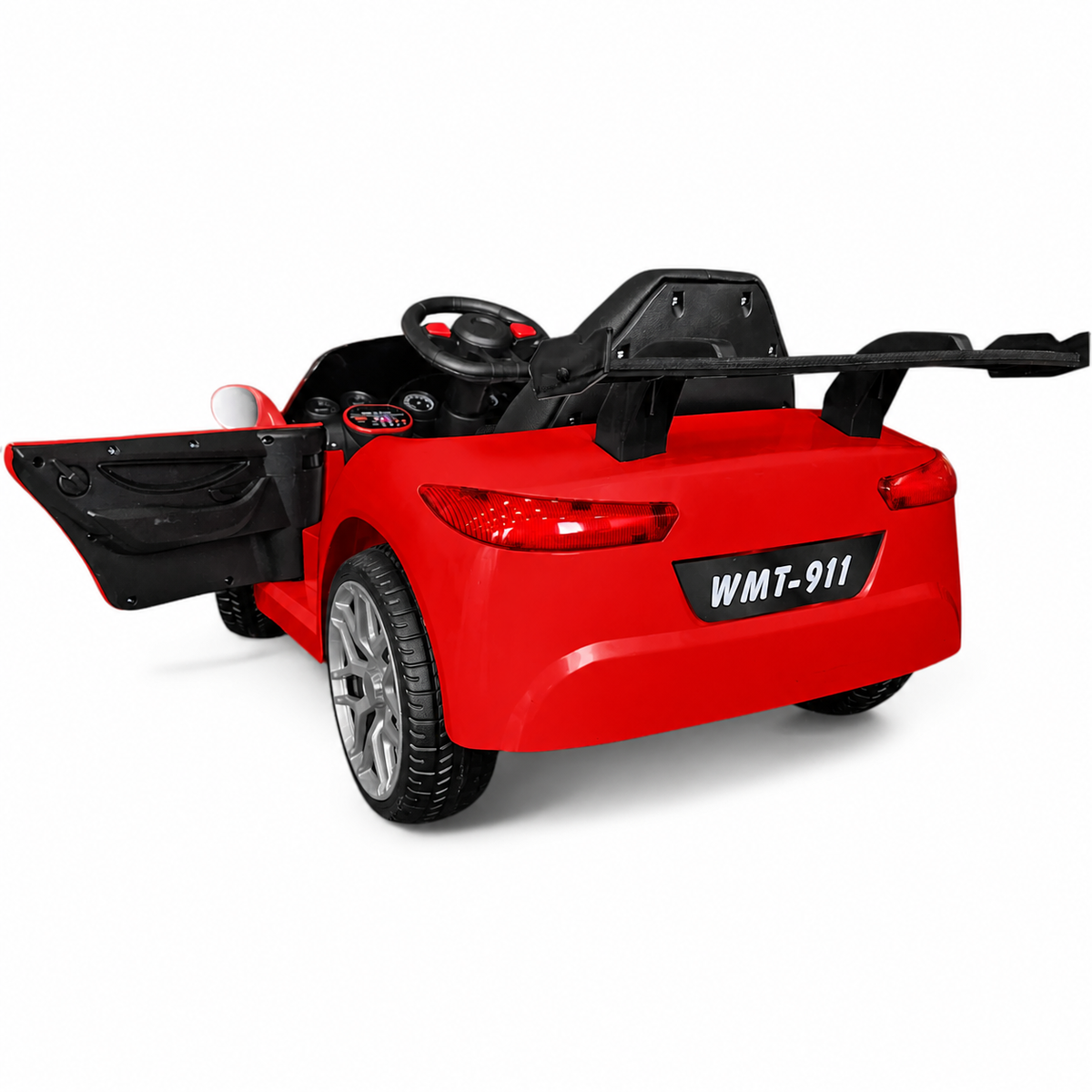 Carro Elétrico para Criança 911 Style Vermelho 12v c/ RODAS DE BORRACHA & ASSENTO EM PELE