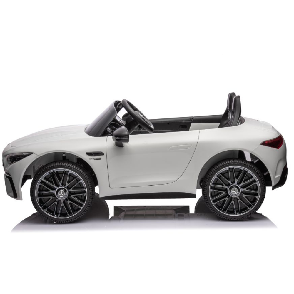 Carro Elétrico para Criança MERCEDES SL63 Branco 4x4 2 LUGARES 24v c/ RODAS DE BORRACHA & ASSENTO EM PELE