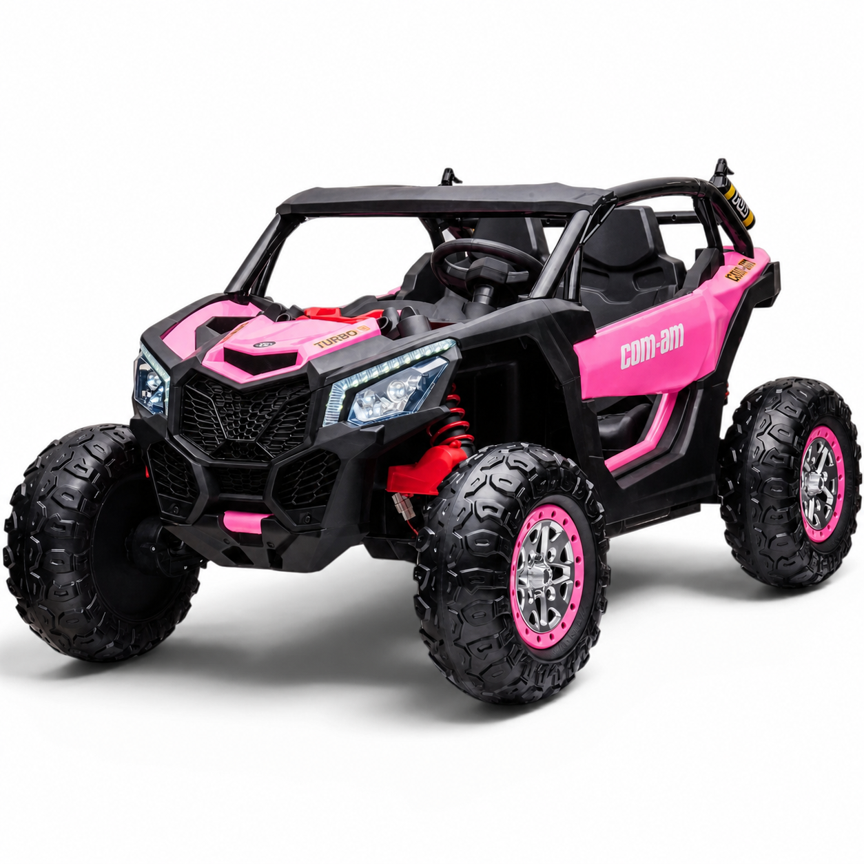 Carro Elétrico para Criança BUGGY EXTREME 24v Rosa c/ RODAS DE BORRACHA & ASSENTO EM PELE