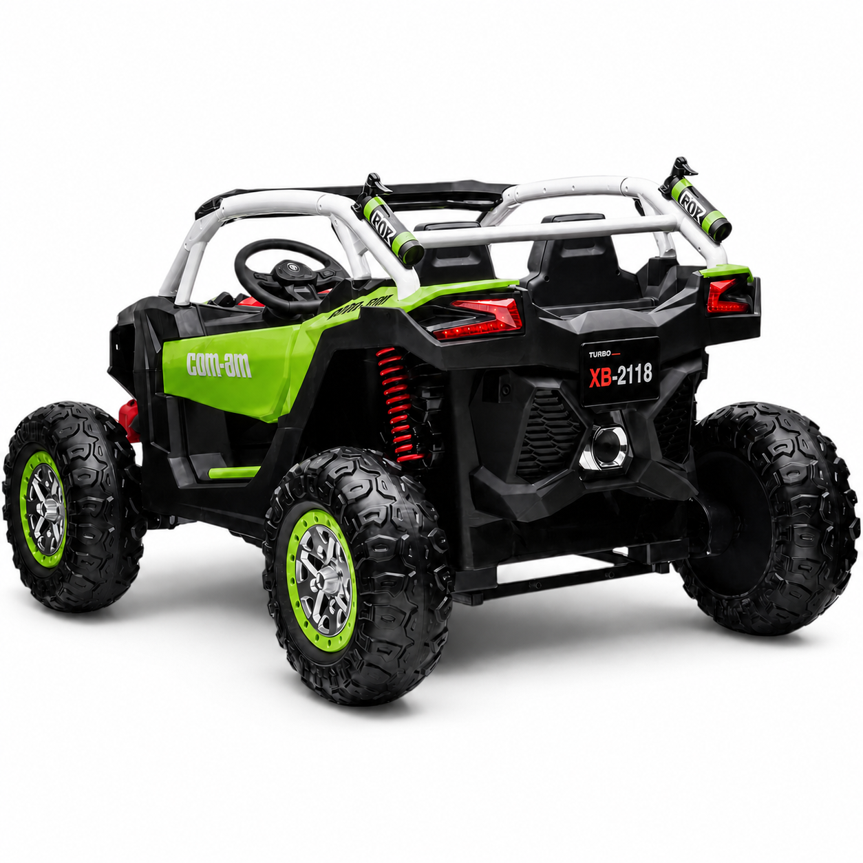 Carro Elétrico para Criança BUGGY EXTREME 24v Verde c/ RODAS DE BORRACHA & ASSENTO EM PELE