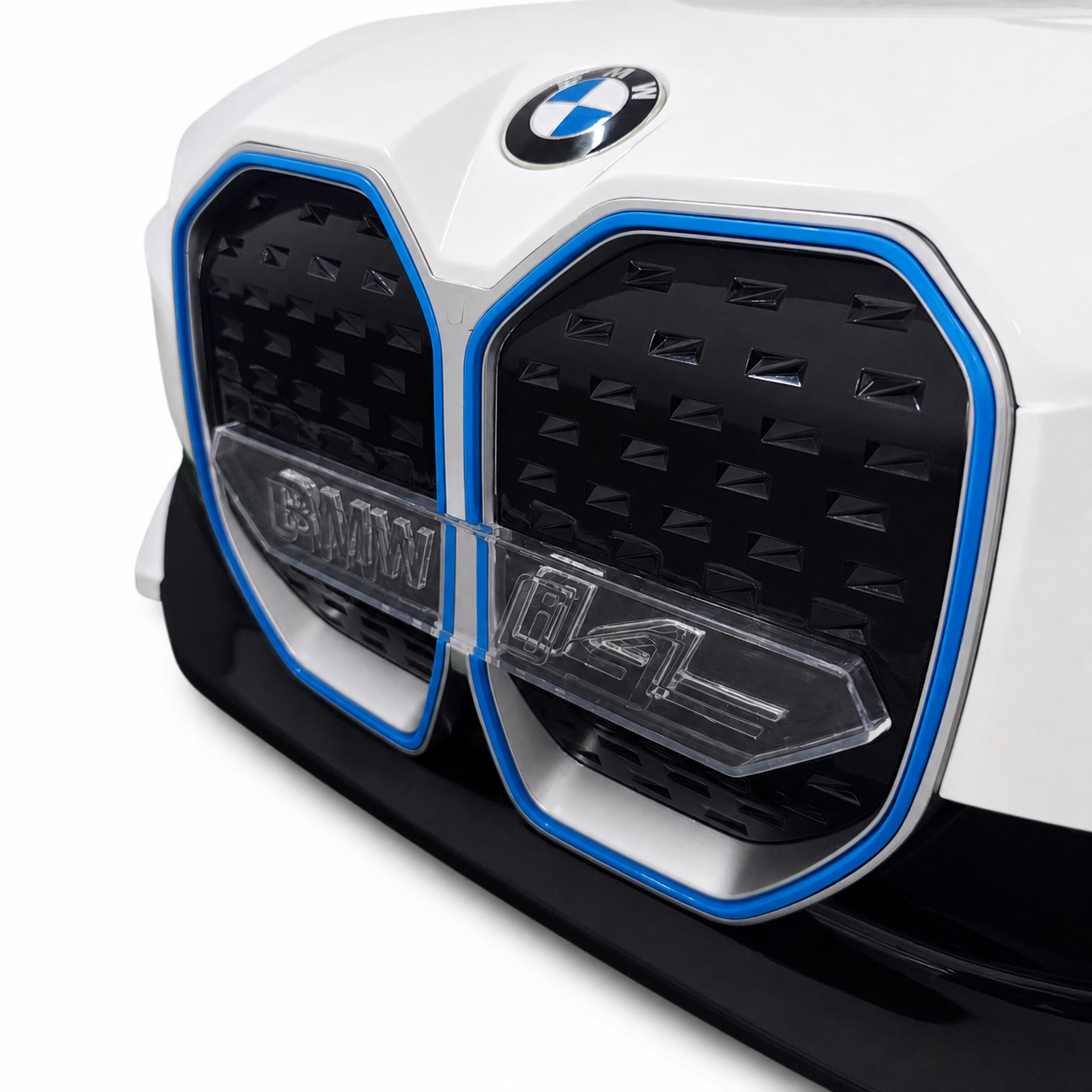 Carro Elétrico para Criança BMW I4 12v BATERIA DE LITIO Branco c/ RODAS DE BORRACHA & ASSENTO EM PELE
