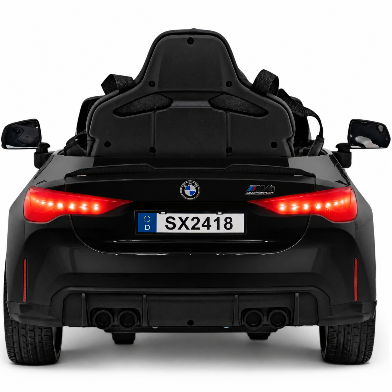 Carro Elétrico para Criança BMW M4 12v Preto BATERIA DE LITIO c/ RODAS DE BORRACHA & ASSENTO EM PELE