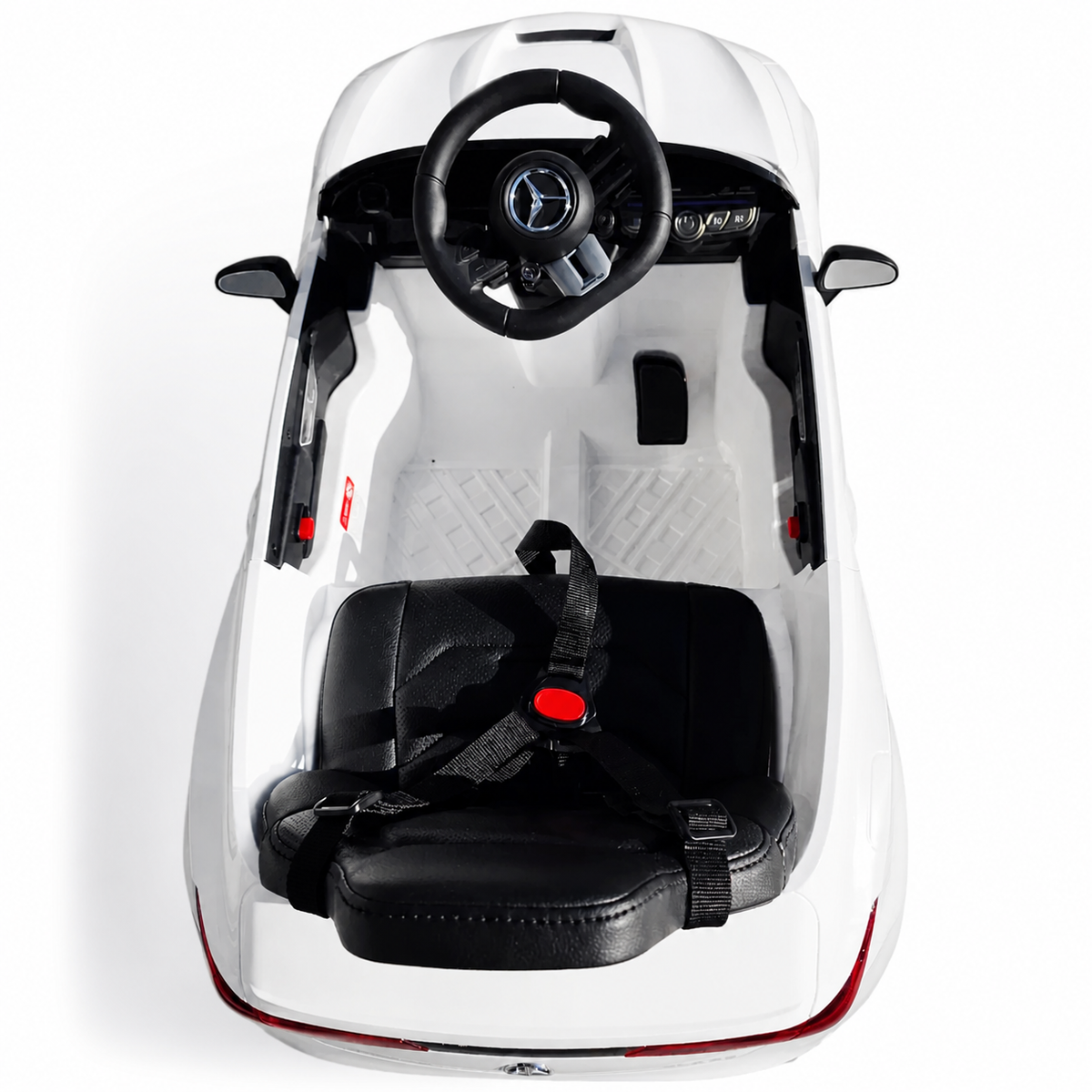 Carro Elétrico para Criança Mercedes CLE53 Branco 12v c/ RODAS DE BORRACHA & ASSENTO EM PELE