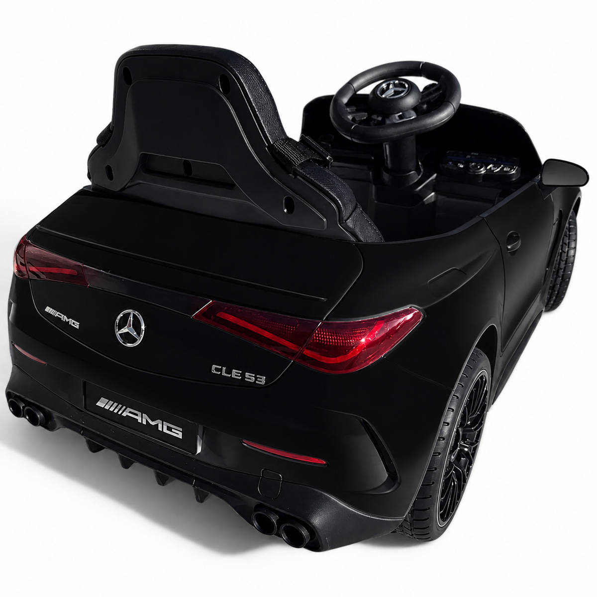 Carro Elétrico para Criança Mercedes CLE53 Preto 12v c/ RODAS DE BORRACHA & ASSENTO EM PELE