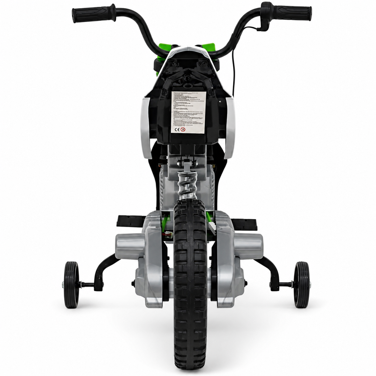 Mota Elétrica para Criança estilo CROSS 12v Verde c/ RODAS DE BORRACHA & ASSENTO EM PELE