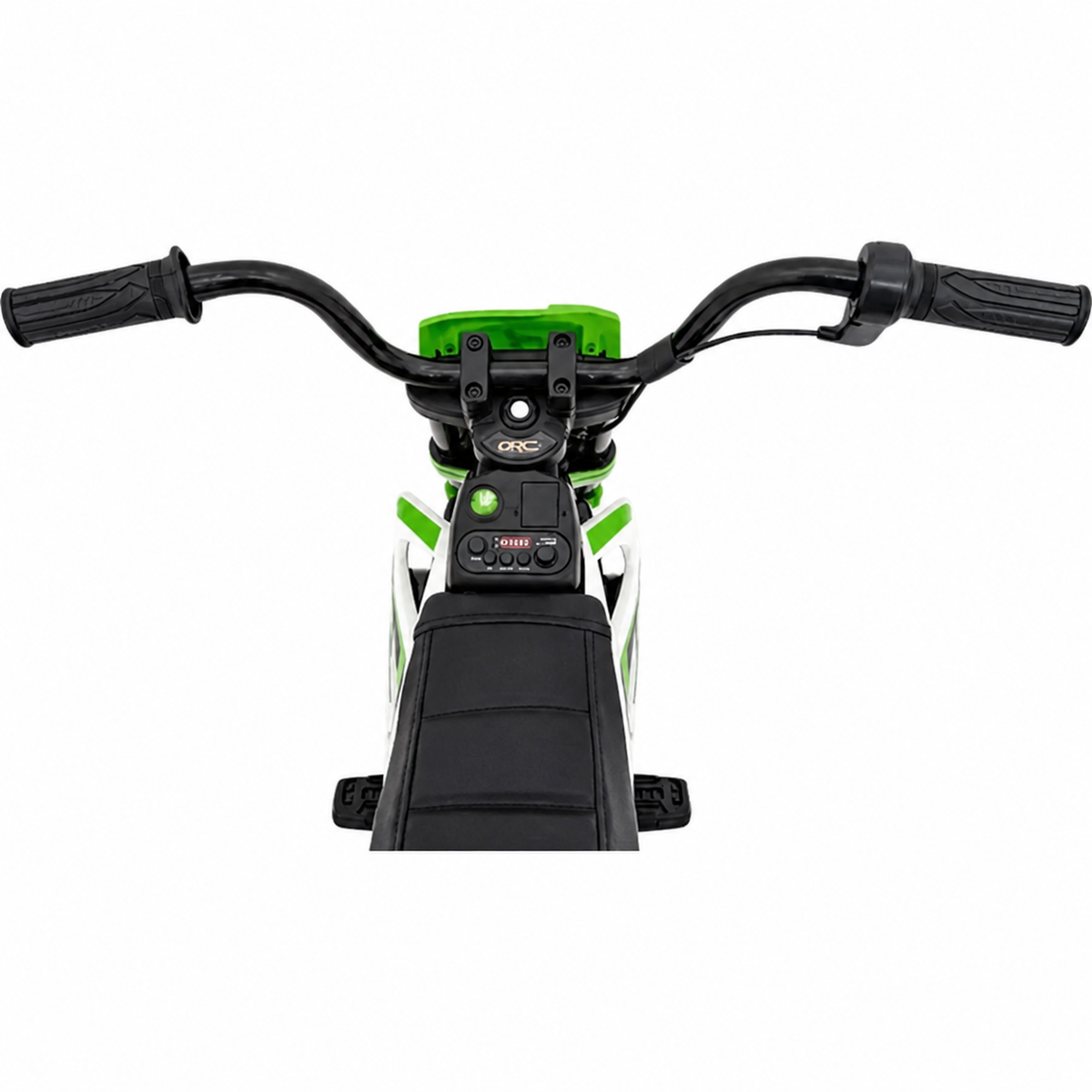 Mota Elétrica para Criança estilo CROSS 12v Verde c/ RODAS DE BORRACHA & ASSENTO EM PELE