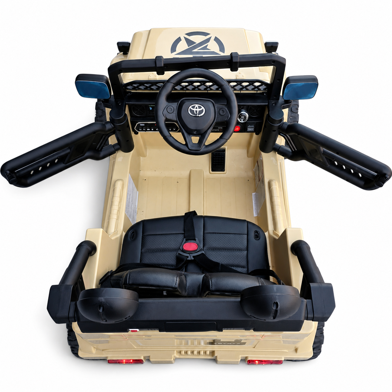 Carro Elétrico para Criança TOYOTA FJ CRUISER 12v BATERIA DE LITIO 4X4 Camel c/ RODAS DE BORRACHA & ASSENTO EM PELE