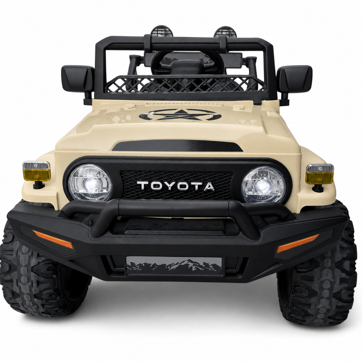 Carro Elétrico para Criança TOYOTA FJ CRUISER 12v BATERIA DE LITIO 4X4 Camel c/ RODAS DE BORRACHA & ASSENTO EM PELE