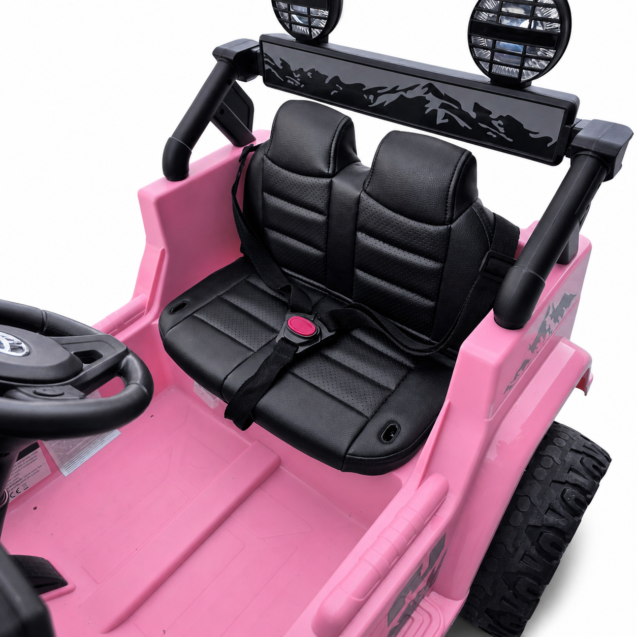 Carro Elétrico para Criança TOYOTA FJ CRUISER 12v BATERIA DE LITIO 4X4 Rosa c/ RODAS DE BORRACHA & ASSENTO EM PELE