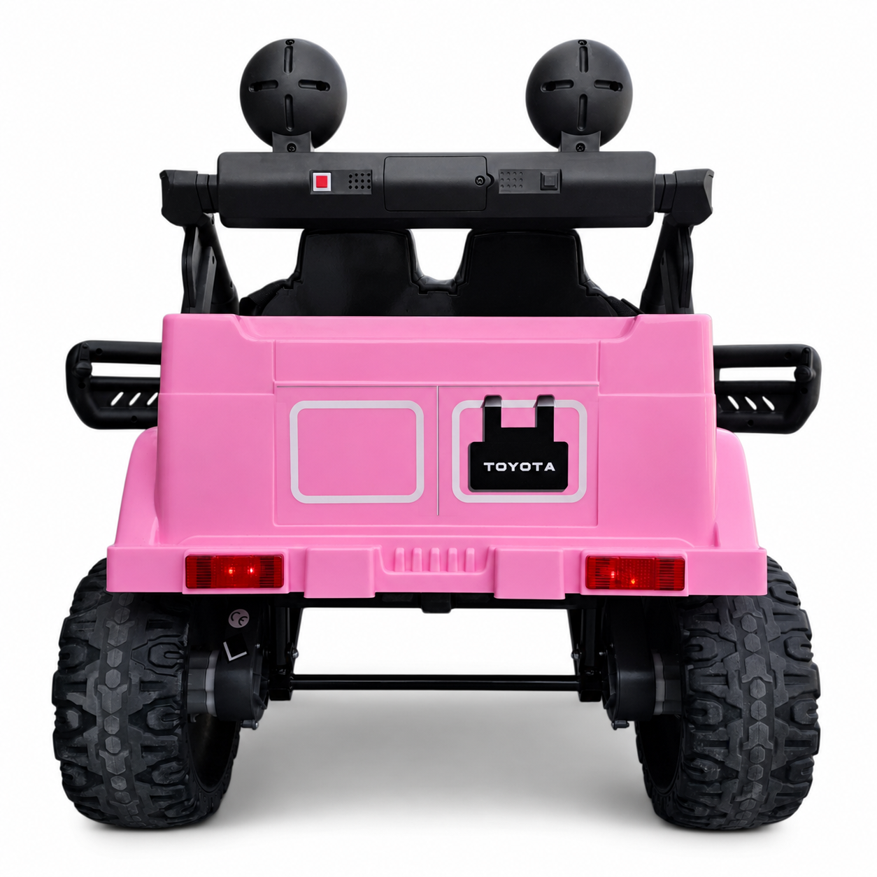 Carro Elétrico para Criança TOYOTA FJ CRUISER 12v BATERIA DE LITIO 4X4 Rosa c/ RODAS DE BORRACHA & ASSENTO EM PELE