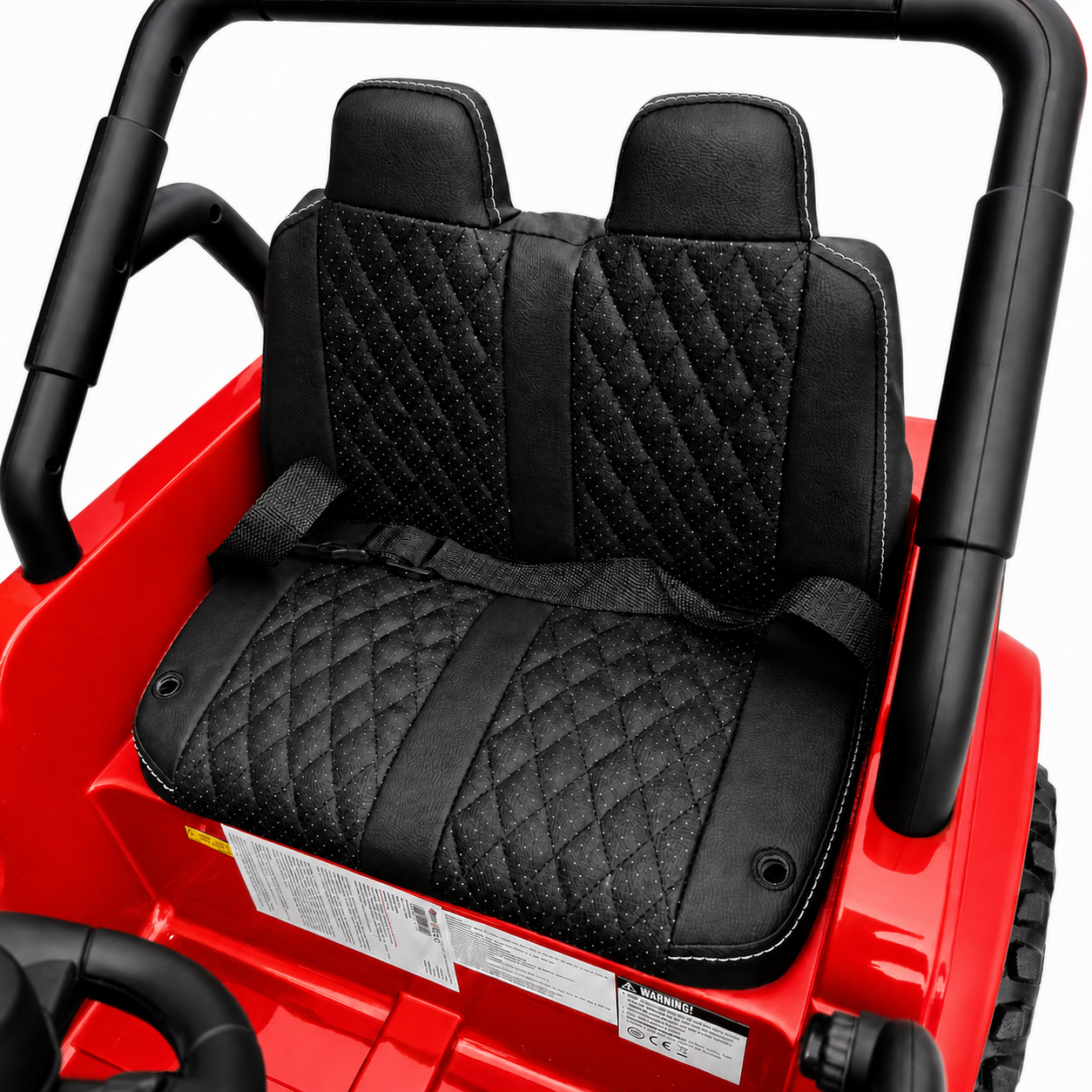 Carro Elétrico para Criança FJ LAND 24v Vermelho c/ RODAS DE BORRACHA & ASSENTO EM PELE