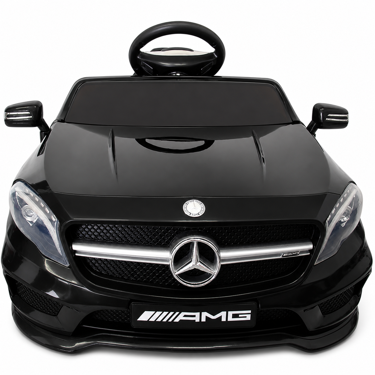 Carro Elétrico para Criança MERCEDES GLA45 12V Preto c/ RODAS DE BORRACHA E ASSENTO EM PELE