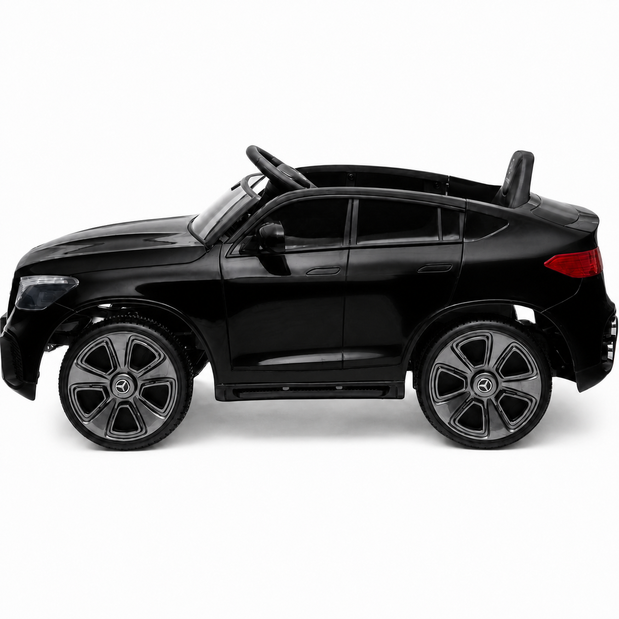 Carro Elétrico para Criança MERCEDES GLC coupê BATERIA DE LITIO 12v 4x4 Preto c/ RODAS DE BORRACHA & ASSENTO EM PELE