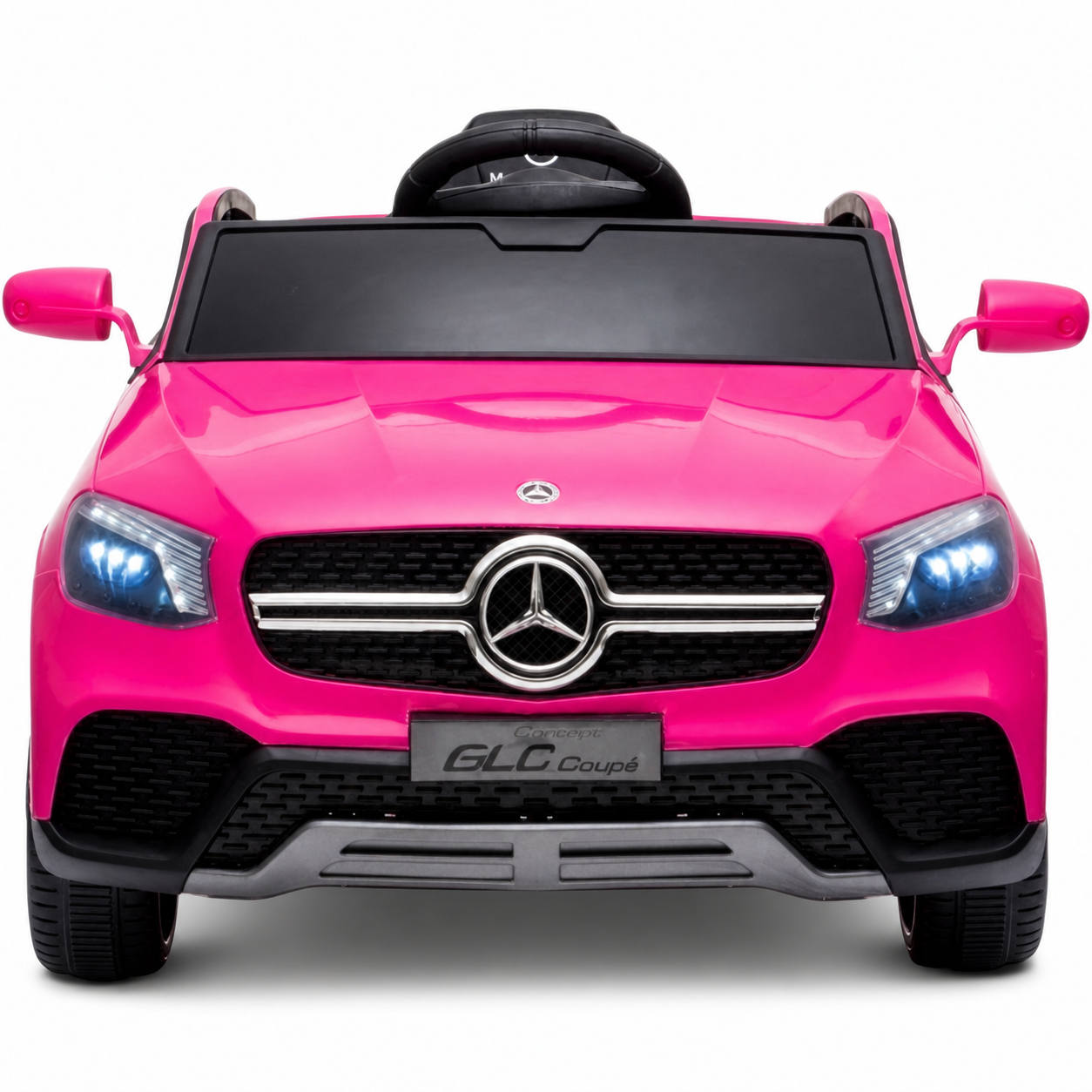 Carro Elétrico para Criança MERCEDES GLC coupê BATERIA DE LITIO 12v 4x4 Rosa c/ RODAS DE BORRACHA & ASSENTO EM PELE