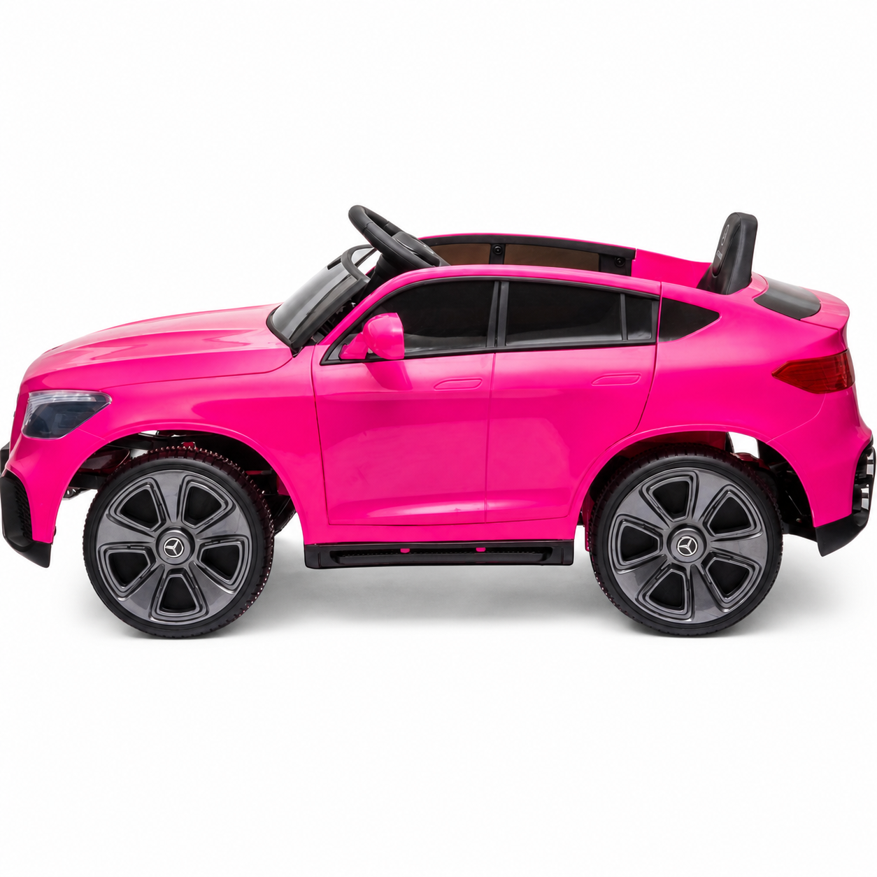 Carro Elétrico para Criança MERCEDES GLC coupê BATERIA DE LITIO 12v 4x4 Rosa c/ RODAS DE BORRACHA & ASSENTO EM PELE