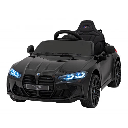 Carro Elétrico para Criança BMW M4 12v Preto BATERIA DE LITIO c/ RODAS DE BORRACHA & ASSENTO EM PELE