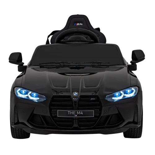 Carro Elétrico para Criança BMW M4 12v Preto BATERIA DE LITIO c/ RODAS DE BORRACHA & ASSENTO EM PELE
