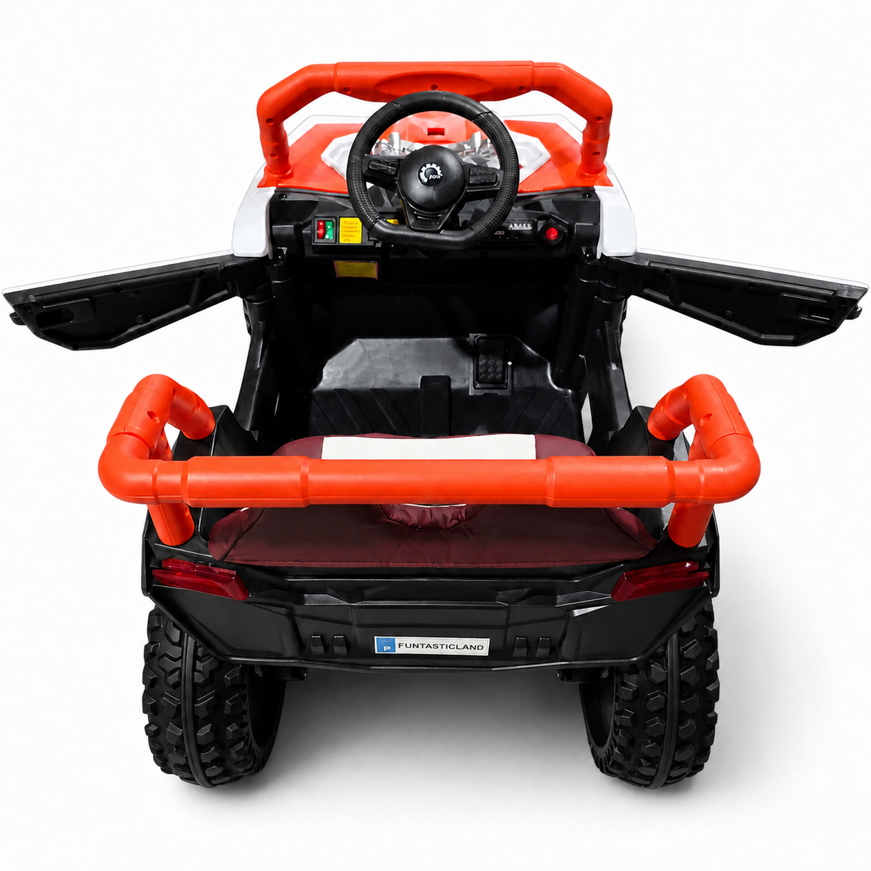 Carro Elétrico para Criança BUGGY XSPEED 12v Laranja c/ RODAS DE BORRACHA & ASSENTO EM PELE