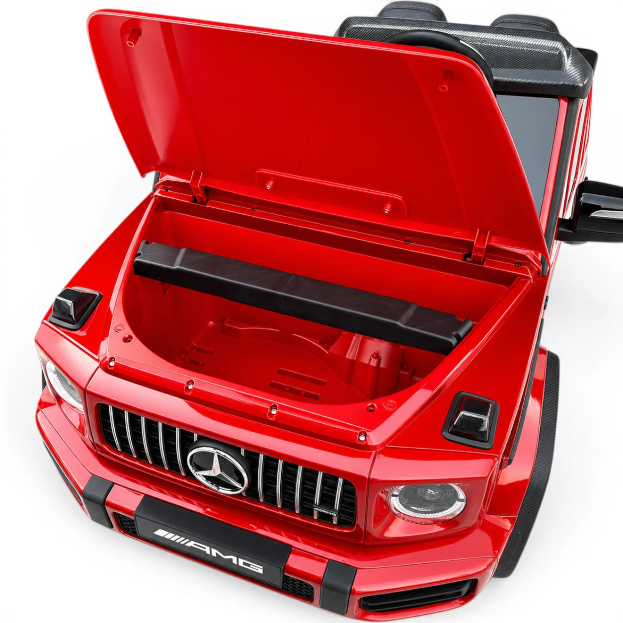 Carro Elétrico para Criança MERCEDES G63 AMG XXL Vermelho Metalizado 24v MP4 4x4 c/ RODAS DE BORRACHA & ASSENTO EM PELE