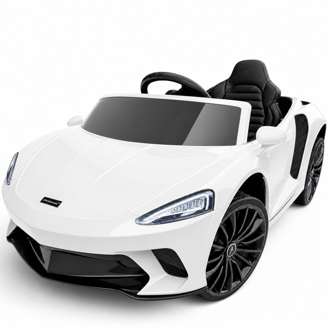 Carro Elétrico para Criança MCLAREN GT 12v Branco c/ RODAS DE BORRACHA & ASSENTO EM PELE