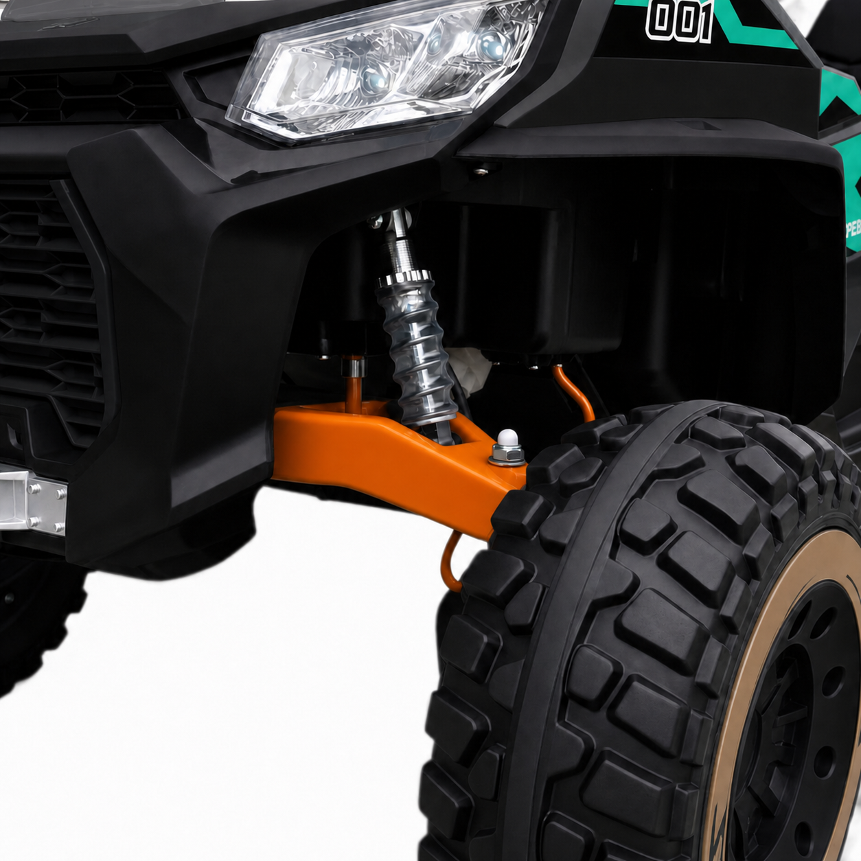 Carro Elétrico para Criança BUGGY PULSATING 4x4 24v Preto c/ RODAS DE BORRACHA & ASSENTO EM PELE