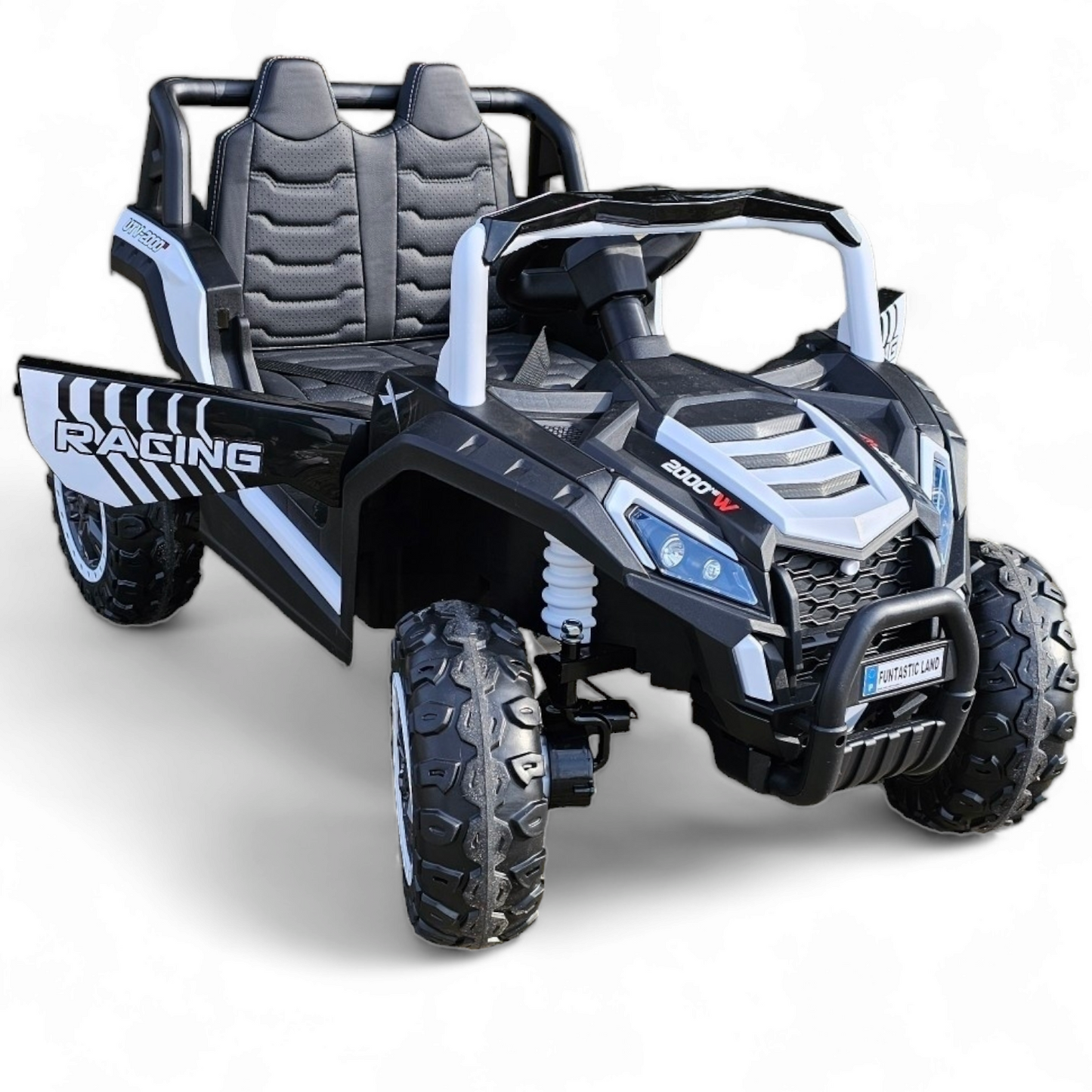 PRÉ VENDA Carro Elétrico para Criança BEACH BUGGY 4x4 24v Branco c/ RODAS DE BORRACHA & ASSENTO EM PELE