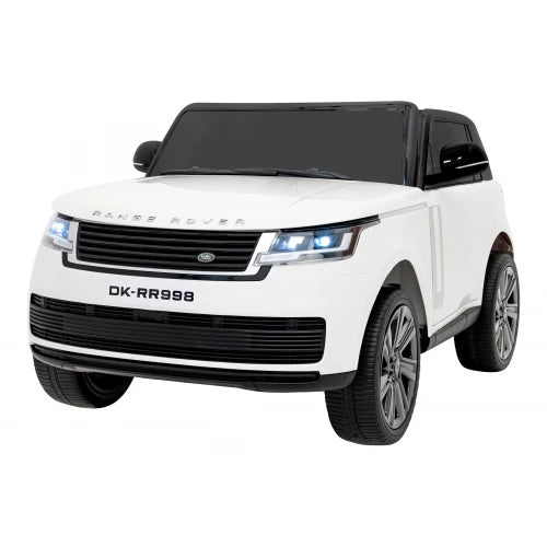 Carro elétrico para criança RANGE ROVER SV 4X4 12v14ah Branco 2 Lugares c/ RODAS DE BORRACHA & ASSENTO EM PELE