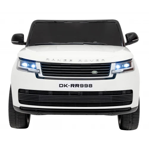 Carro elétrico para criança RANGE ROVER SV 4X4 12v14ah Branco 2 Lugares c/ RODAS DE BORRACHA & ASSENTO EM PELE