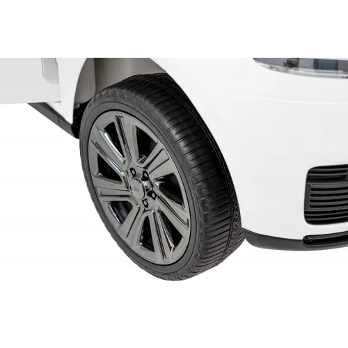 Carro elétrico para criança RANGE ROVER SV 4X4 12v14ah Branco 2 Lugares c/ RODAS DE BORRACHA & ASSENTO EM PELE