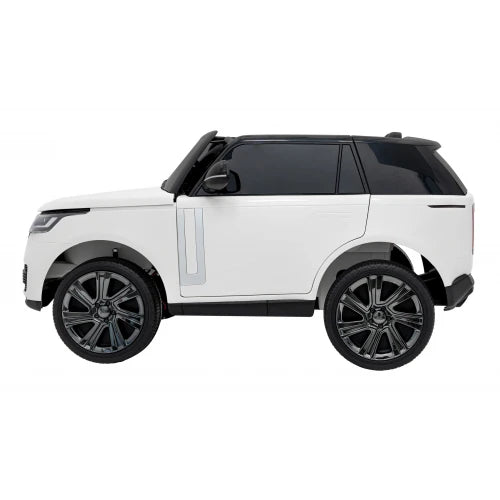 Carro elétrico para criança RANGE ROVER SV 4X4 12v14ah Branco 2 Lugares c/ RODAS DE BORRACHA & ASSENTO EM PELE