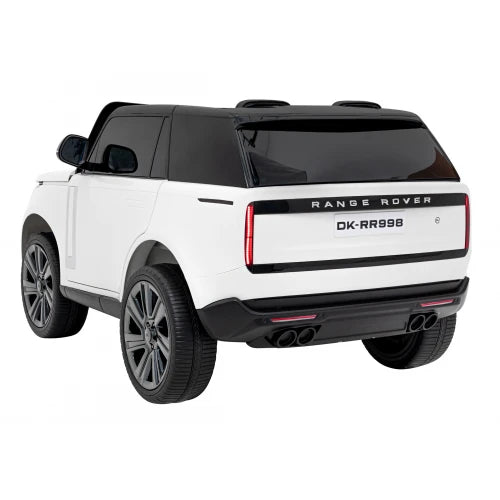 Carro elétrico para criança RANGE ROVER SV 4X4 12v14ah Branco 2 Lugares c/ RODAS DE BORRACHA & ASSENTO EM PELE