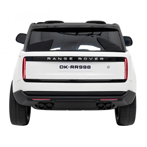 Carro elétrico para criança RANGE ROVER SV 4X4 12v14ah Branco 2 Lugares c/ RODAS DE BORRACHA & ASSENTO EM PELE
