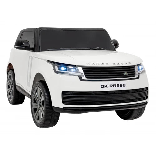 Carro elétrico para criança RANGE ROVER SV 4X4 12v14ah Branco 2 Lugares c/ RODAS DE BORRACHA & ASSENTO EM PELE