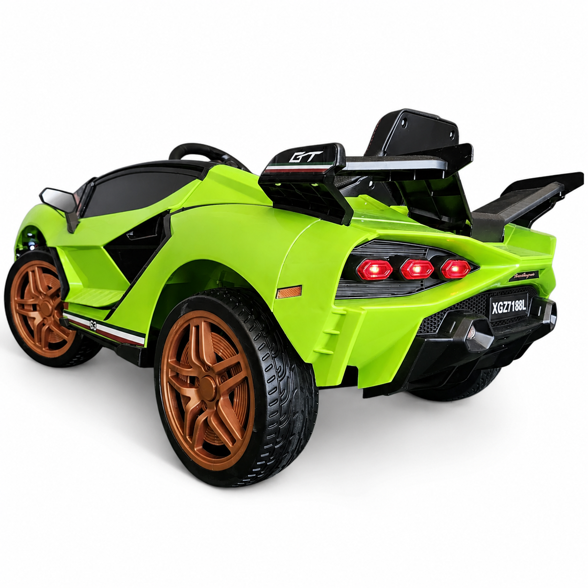 Carro Elétrico para Criança Sian Style Verde 12v c/ RODAS DE BORRACHA & ASSENTO EM PELE