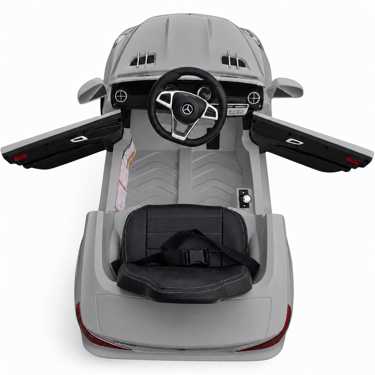 Carro Elétrico para Criança MERCEDES SL500 12V Cinza BATERIA DE LITIO c/ RODAS DE BORRACHA & ASSENTO EM PELE