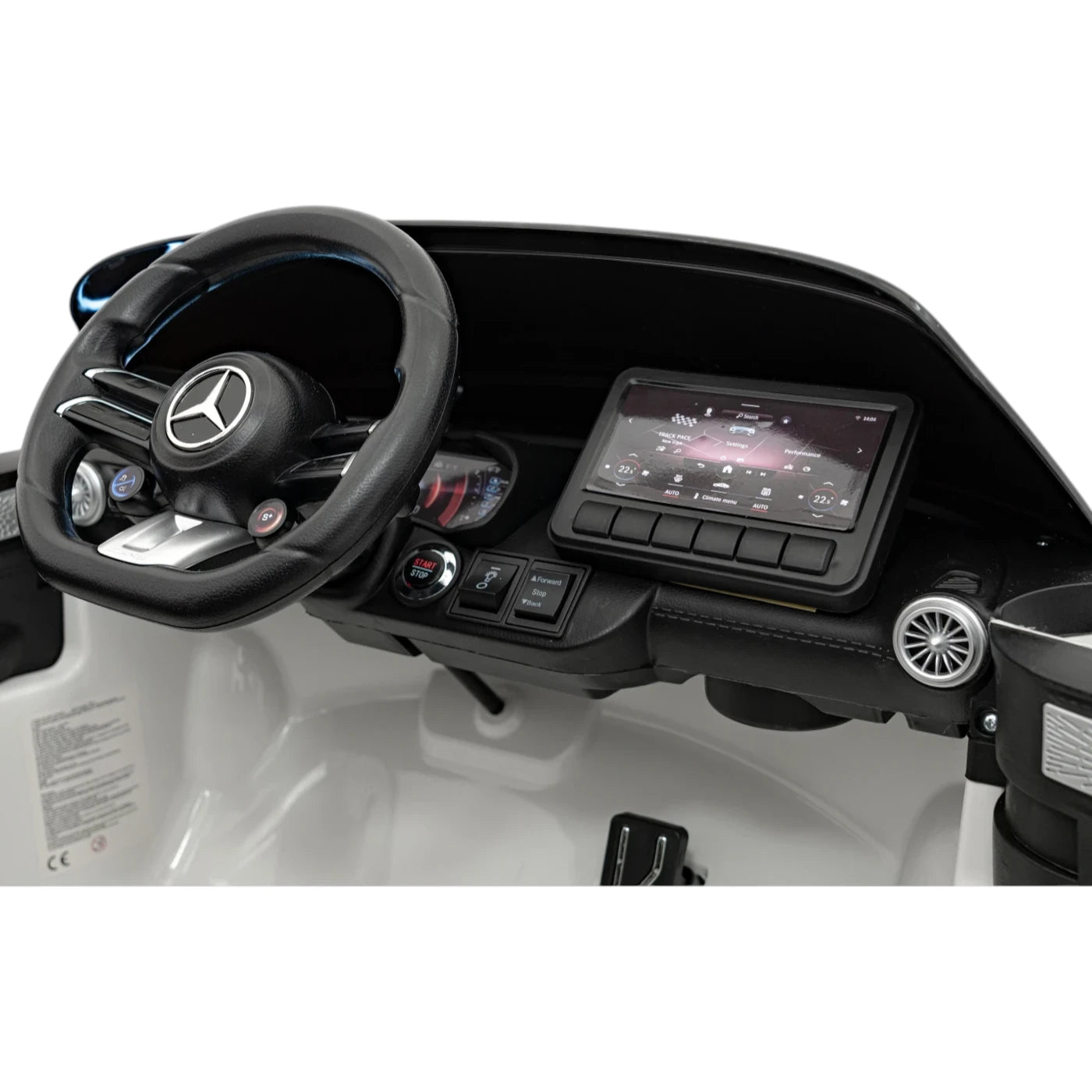 Carro Elétrico para Criança MERCEDES SL63 Branco 4x4 2 LUGARES 24v c/ RODAS DE BORRACHA & ASSENTO EM PELE